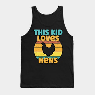 Kids This Kid Loves Hens - Chicken lover graphic Tank Top